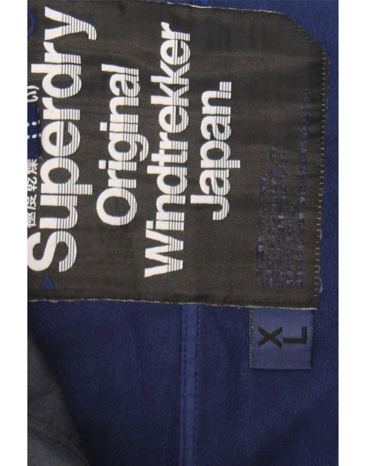 Мужская ветровка Superdry Windtrekker UK 42 XL Темно-синий полиэстер