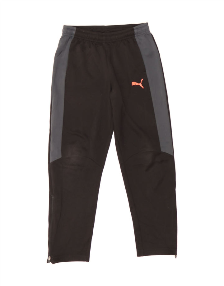 PUMA Boys Tracksuit Trousers 11-12 Years Large  Black Colourblock Vintage Puma and Second-Hand Puma from Messina Hembry 
