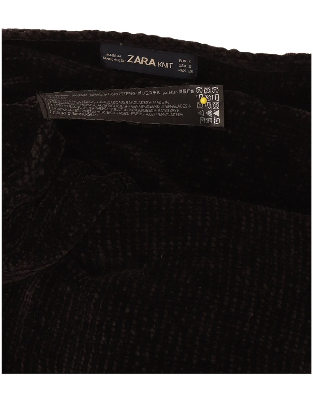 Женский свободный джемпер с вырезом «лодочка» Zara UK 10, маленький черный полиэстер
