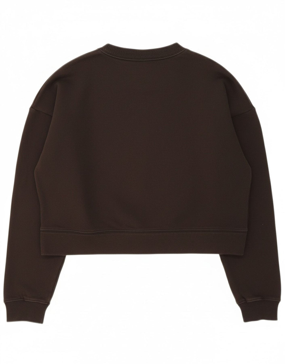 PUMA Womens Oversized Crop Sweatshirt Jumper UK 10 Small Black Cotton