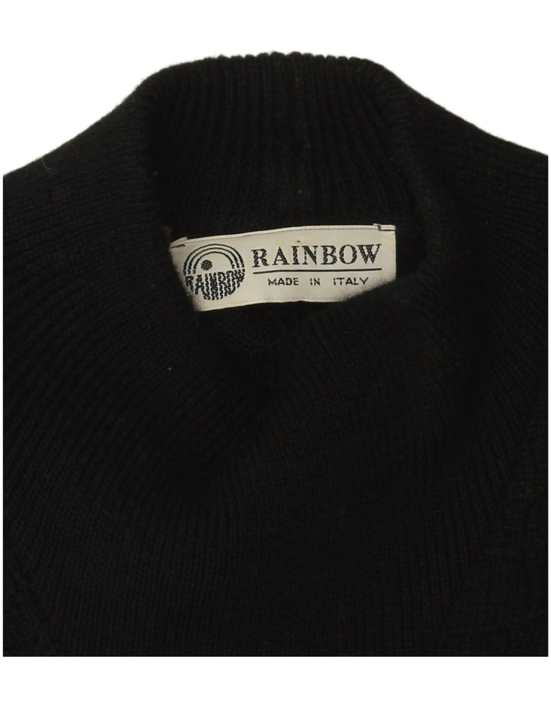 Мужской джемпер с высоким воротом Rainbow Rainbow, большой черный цветной блок