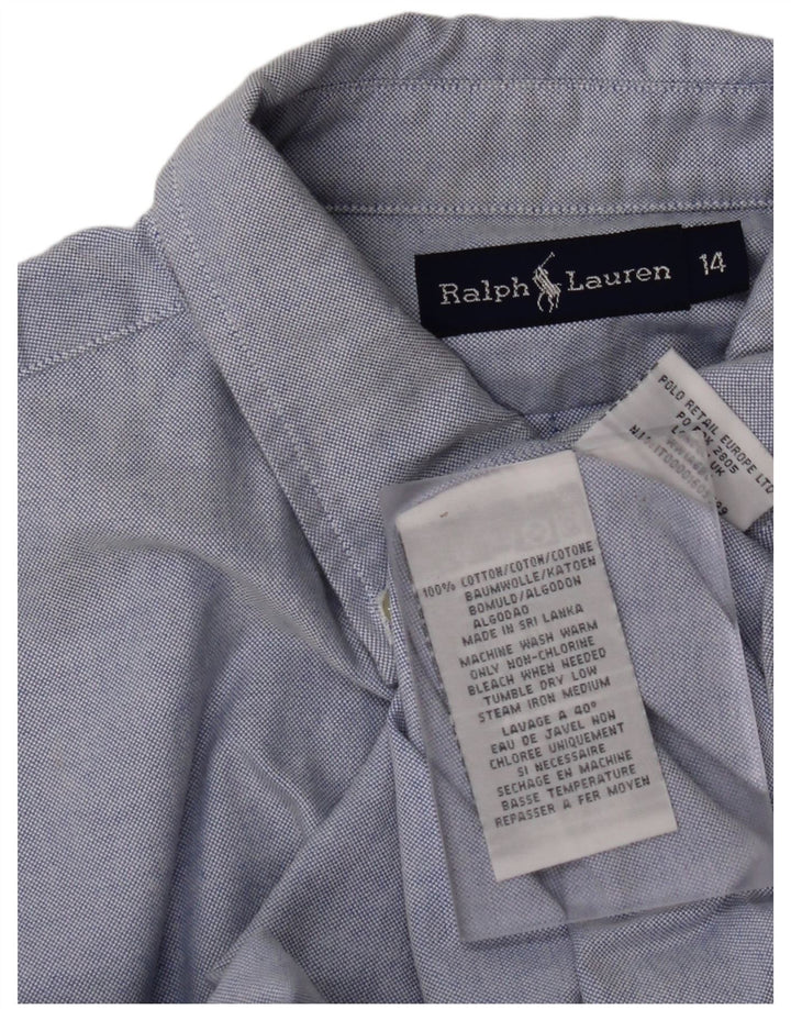 Рубашка для мальчика RALPH LAUREN 13-14 лет, синяя, хлопок