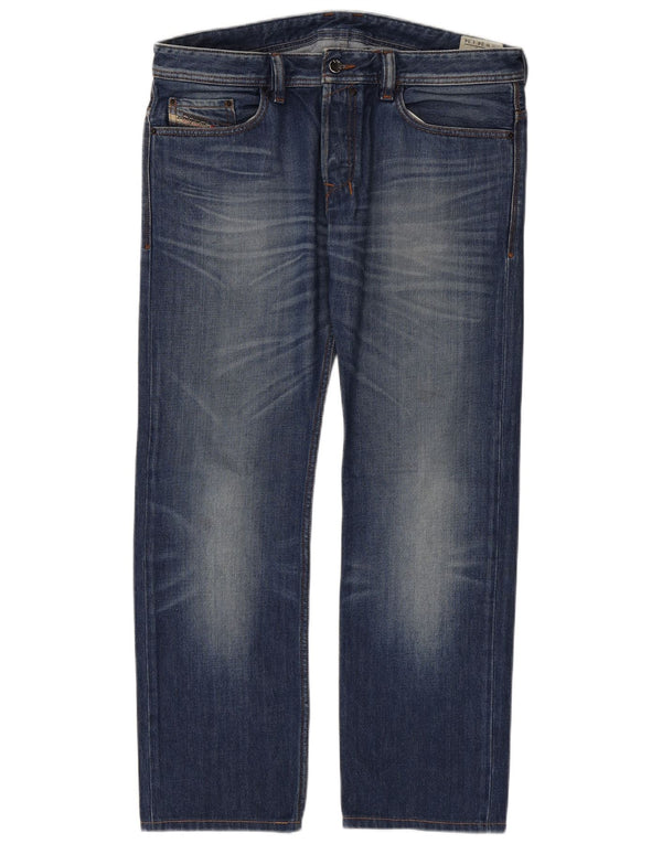 Мужские прямые джинсы Diesel Safado W34 L30, синий хлопок