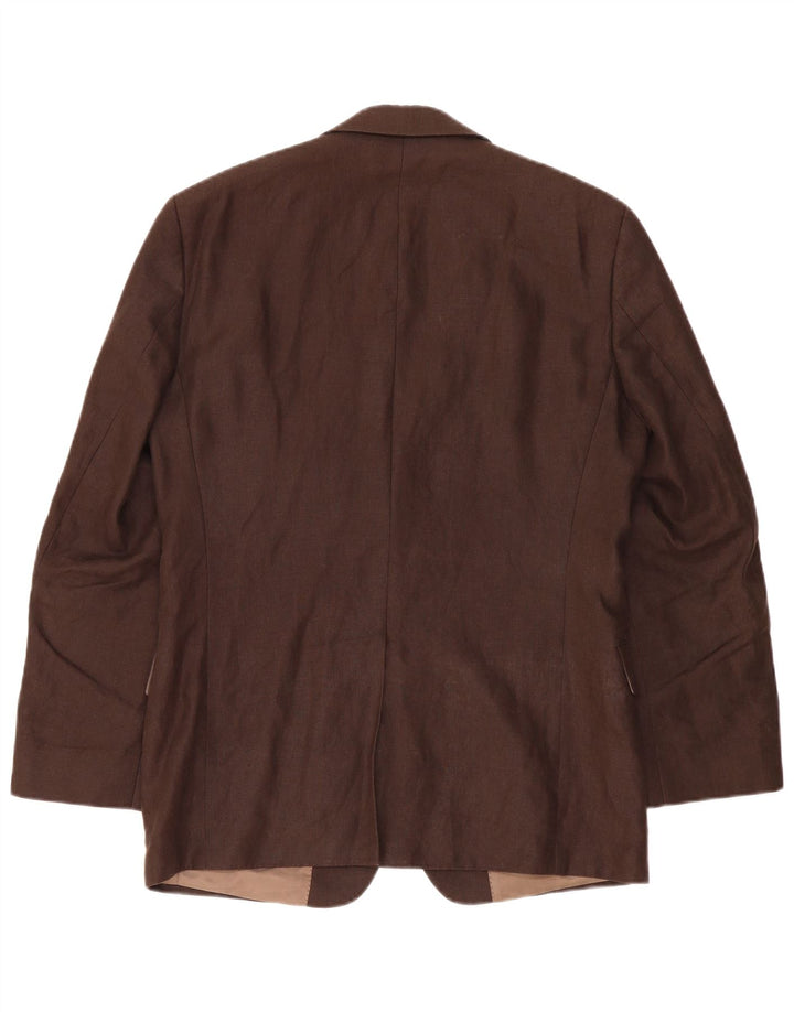 SOLBIATI Мужской пиджак на 2 пуговицах IT 48 Средний коричневый лен