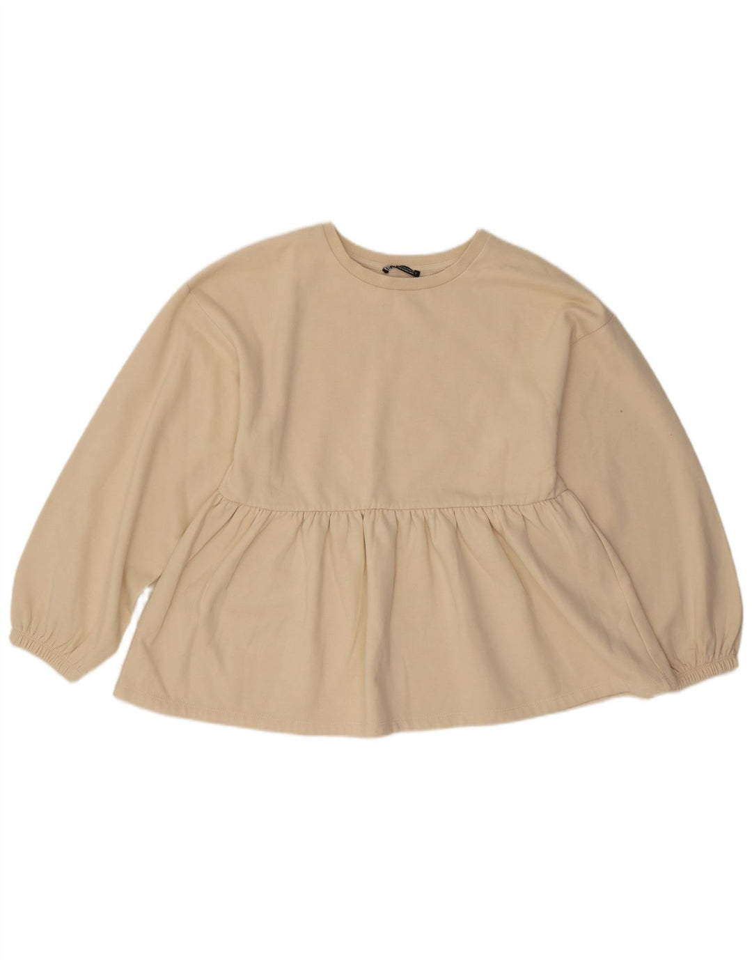 Женский свитер Zara UK 14, хлопковый средний цвет белого цвета