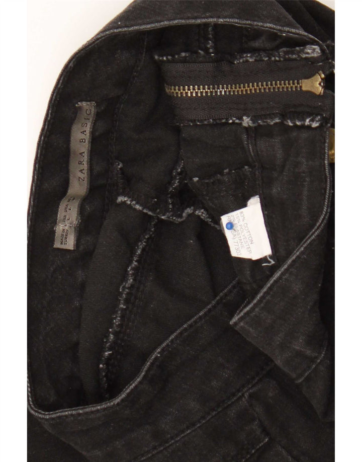 Джинсы женские джеггинсы Zara большие W30 L29, черные, хлопковые