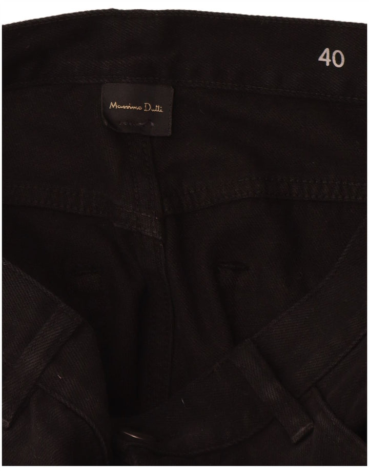 Женские прямые джинсы Massimo Dutti с высокой посадкой EU 40 Medium W30 L29, черные