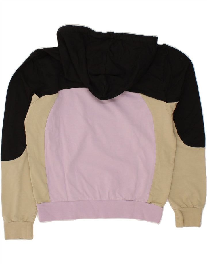 FILA Womens Oversized Hoodie Jumper UK 10 Small Multicoloured Colourblock Vintage Fila and Second-Hand Fila from Messina Hembry 