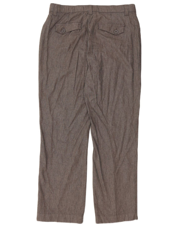 Женские прямые повседневные брюки LEE, размер США 12, большой размер W34 L30, серый хлопок в клетку