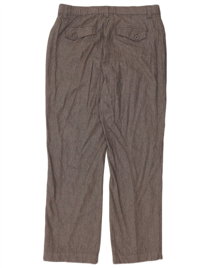 Женские прямые повседневные брюки LEE, размер США 12, большой размер W34 L30, серый хлопок в клетку