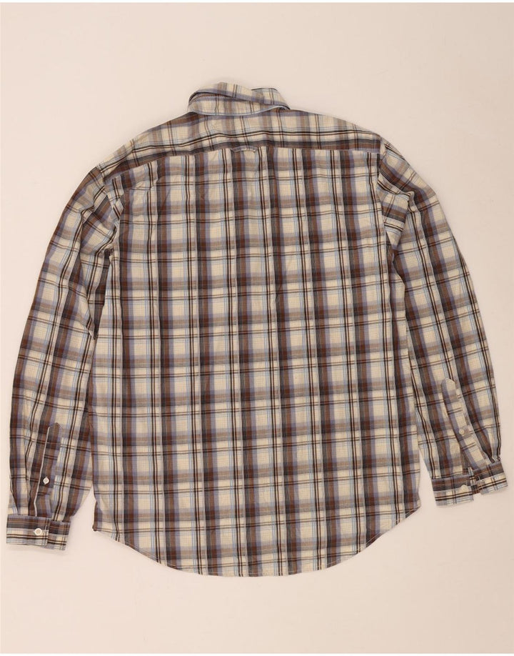 Мужская рубашка Dockers, размер 42/44, большая коричневая клетка, хлопок