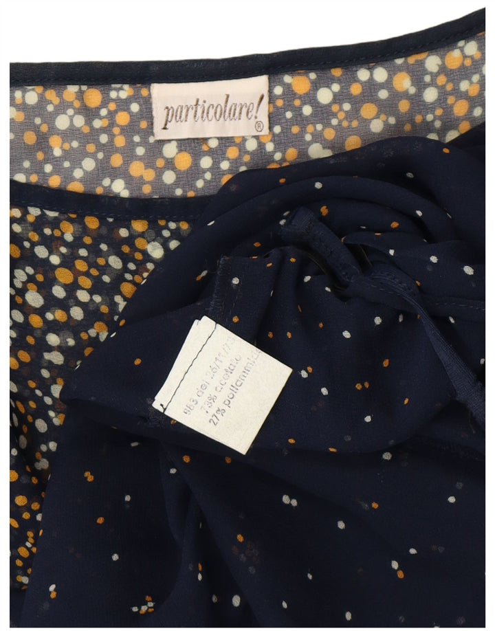 ВИНТАЖНОЕ женское платье макси с крыльями летучей мыши, Великобритания, 18 XL, темно-синее, пятнистое, из ацетата