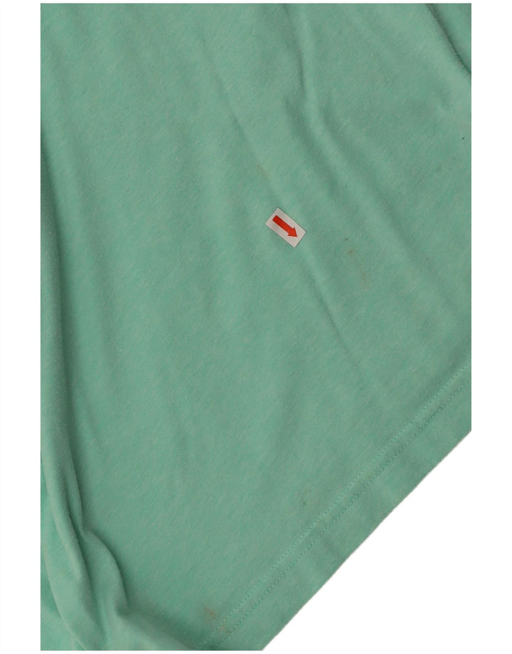 Футболка с рисунком HURLEY для мальчиков, топ 13–14 лет, зеленый хлопок, размер XL