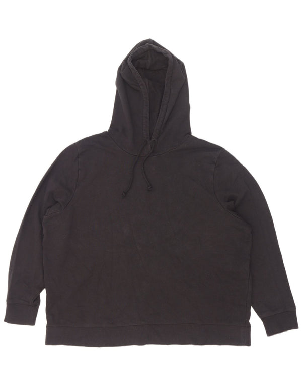 Женский джемпер с капюшоном Marks & Spencer UK 22 3XL, черный хлопок