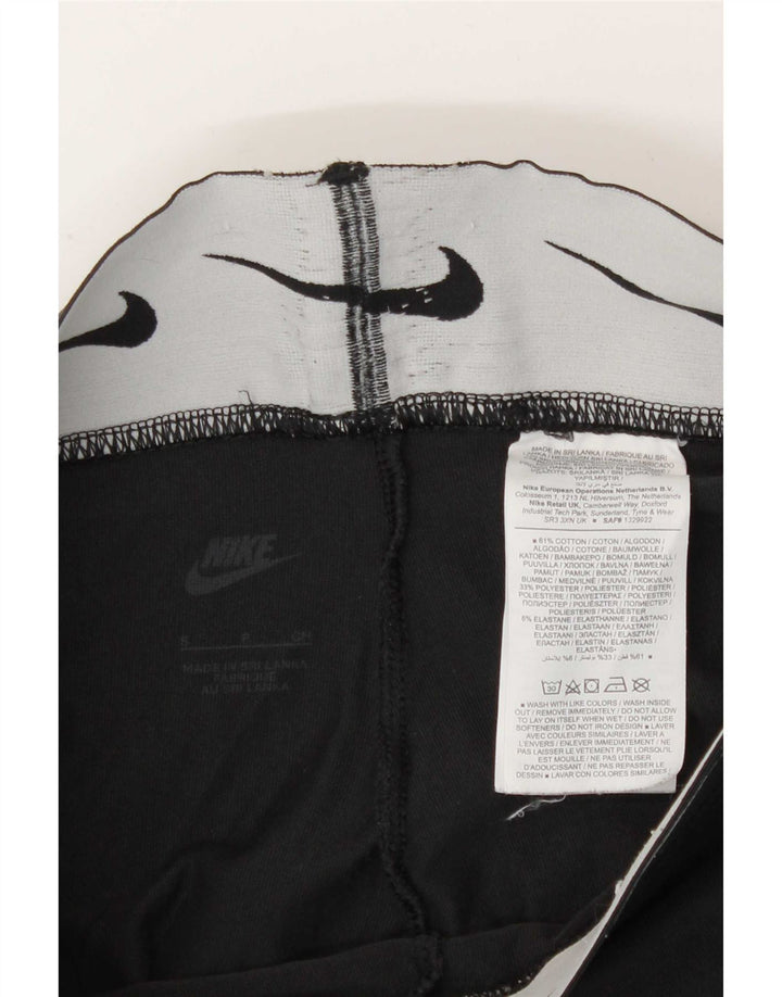 Женские леггинсы с рисунком Nike UK 8, маленькие черные хлопковые