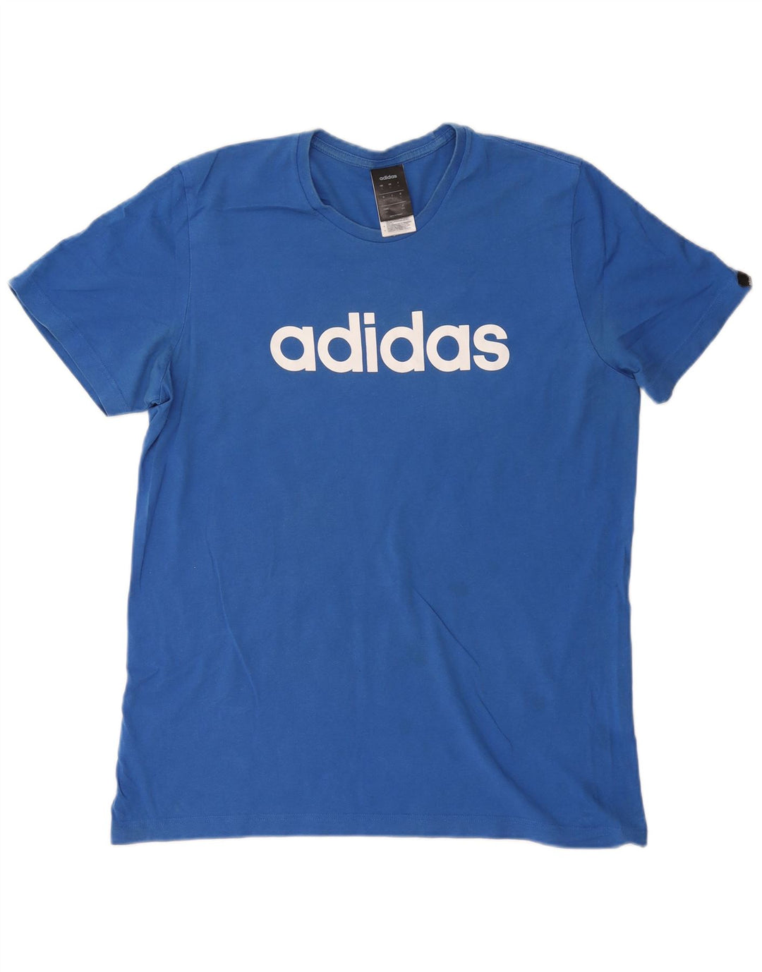 Мужская футболка с рисунком ADIDAS, большой синий хлопок