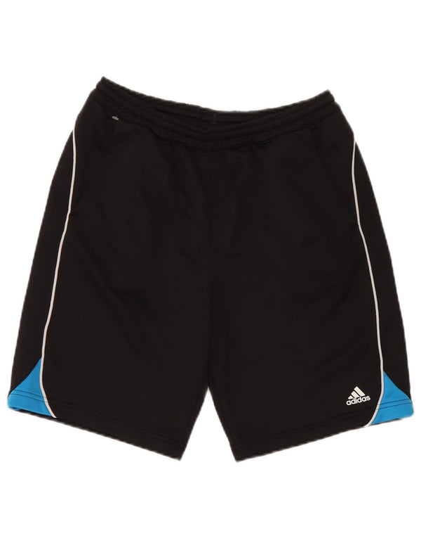 Спортивные шорты Adidas для мальчиков 15-16 лет, черные, полиэстер с цветными блоками