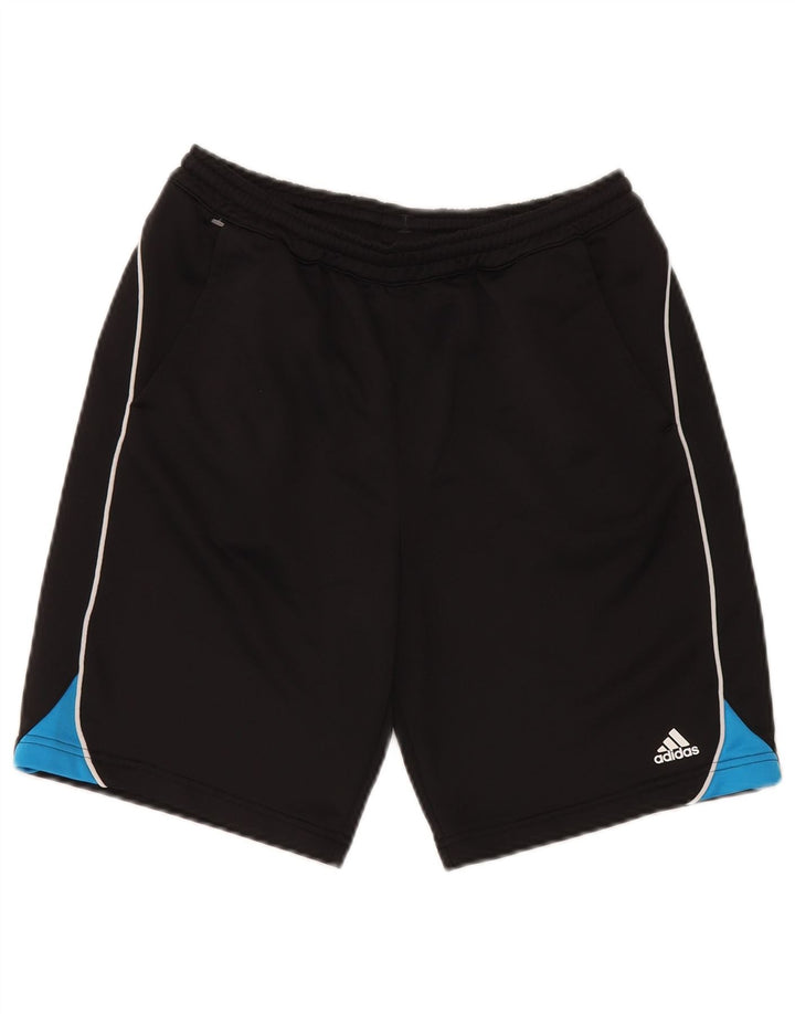Спортивные шорты Adidas для мальчиков 15-16 лет, черные, полиэстер с цветными блоками