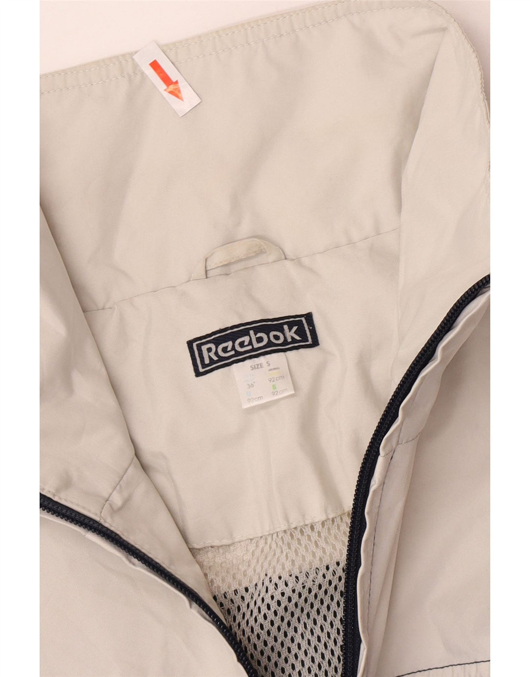 Мужской пуловер от дождя REEBOK UK 36, маленький темно-синий с цветными блоками