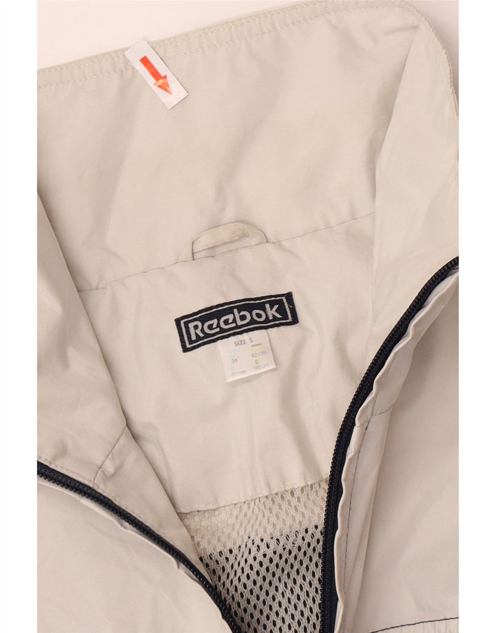 Мужской пуловер от дождя REEBOK UK 36, маленький темно-синий с цветными блоками