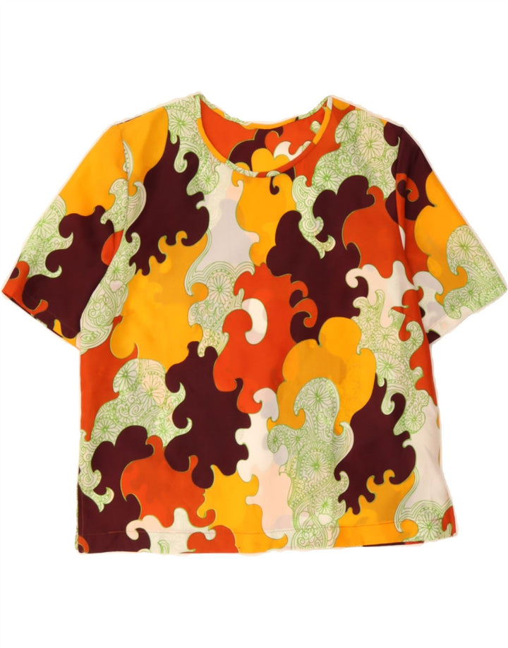 VINTAGE Womens Abstract Pattern Blouse Top UK 12 Medium Multicoloured Vintage Vintage and Second-Hand Vintage from Messina Hembry 