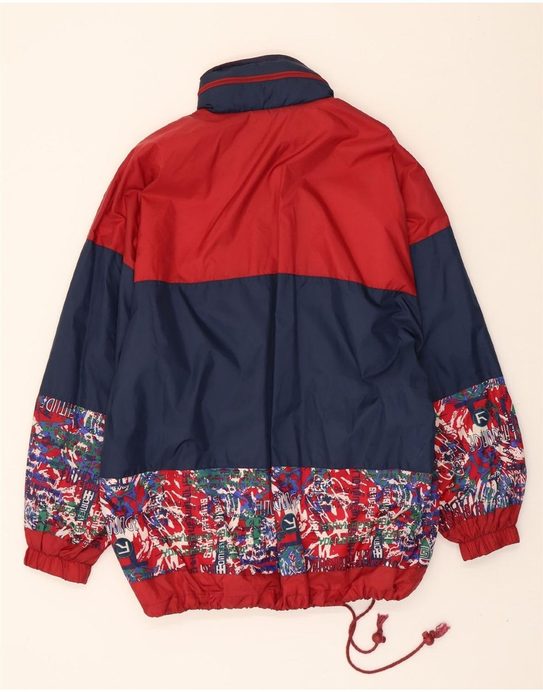 VINTAGE Mens Rain Jacket UK 40 Large Red Colourblock Polyamide Vintage Vintage and Second-Hand Vintage from Messina Hembry 