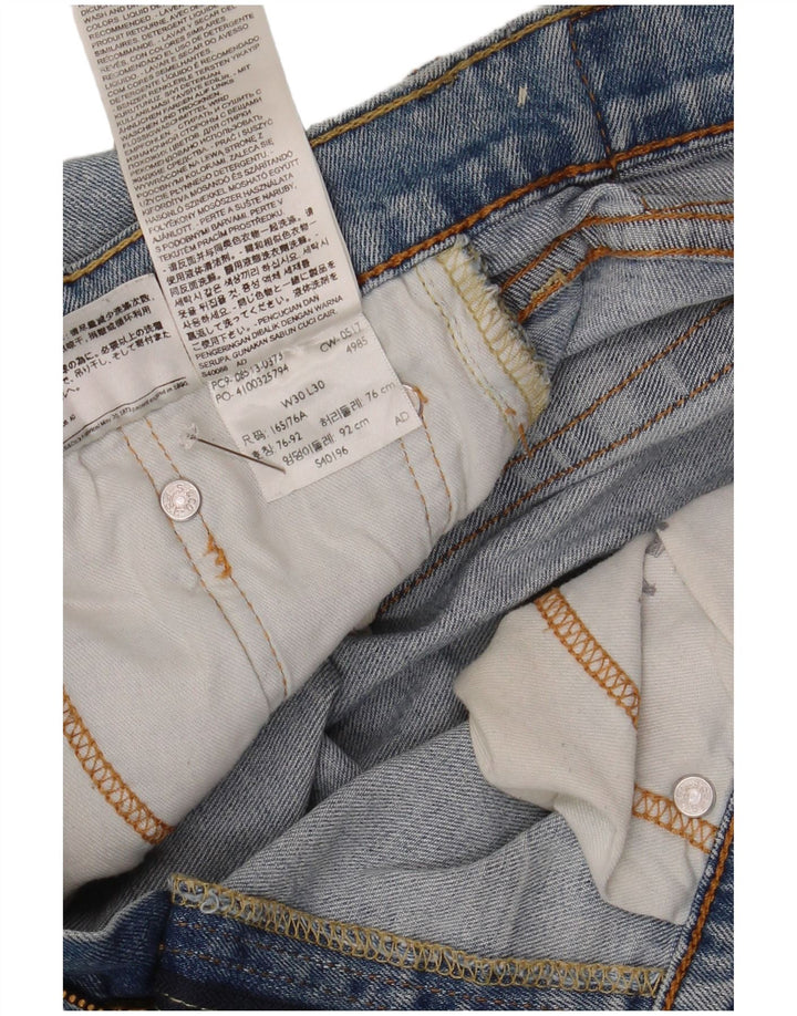 Мужские узкие прямые джинсы Levi's 513 W30 L30 синие, хлопок