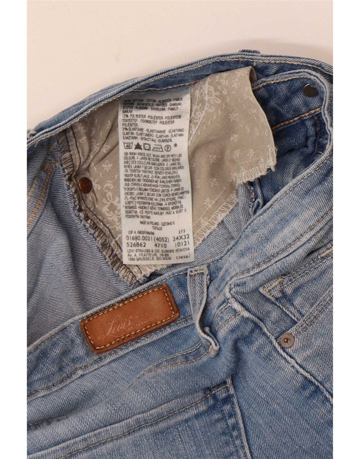 Женские джинсы скинни Levi's W24 L32, синие, хлопок