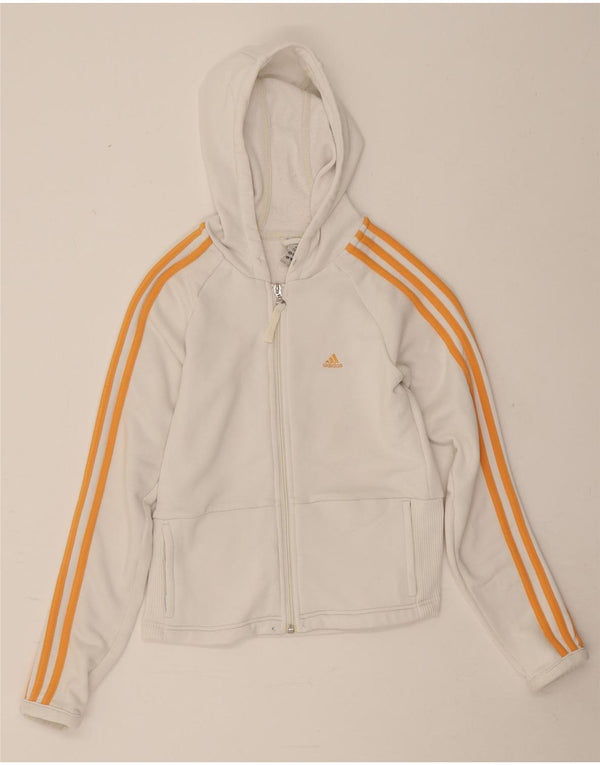 Женский джемпер с капюшоном Adidas UK 10, маленький белый полиэстер