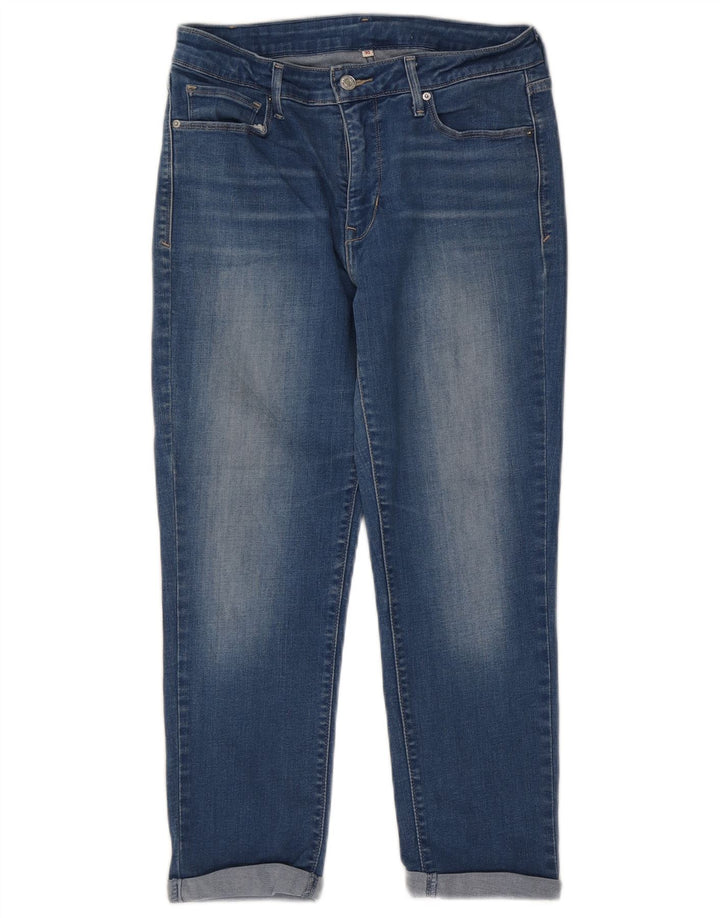 Женские укороченные джинсы Levi's W30 L24 синие, хлопок