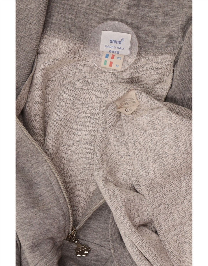 Мужской свитшот Arena на молнии с графическим принтом, джемпер среднего серого цвета с цветными блоками