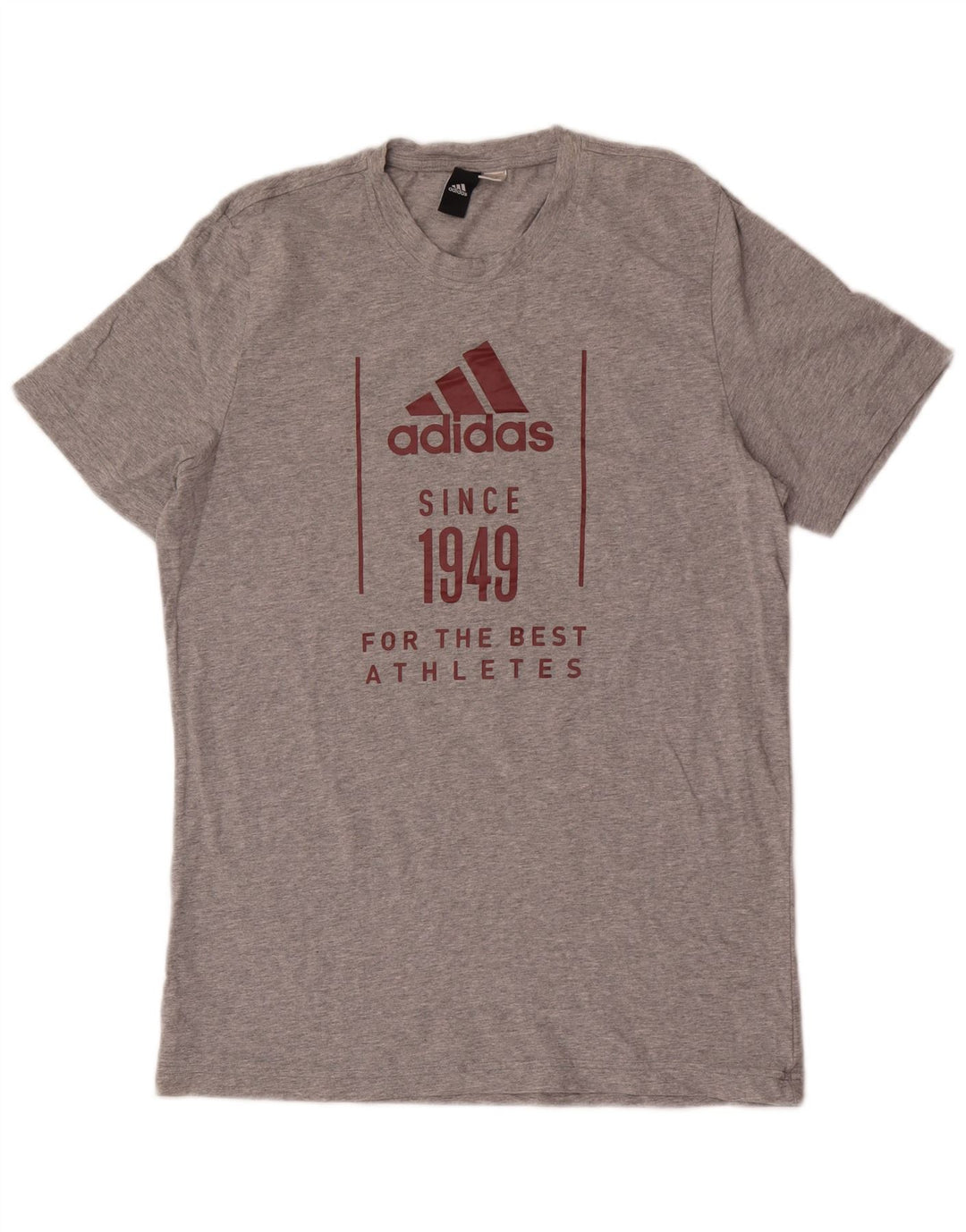 Мужская футболка с рисунком ADIDAS, средний серый в крапинку