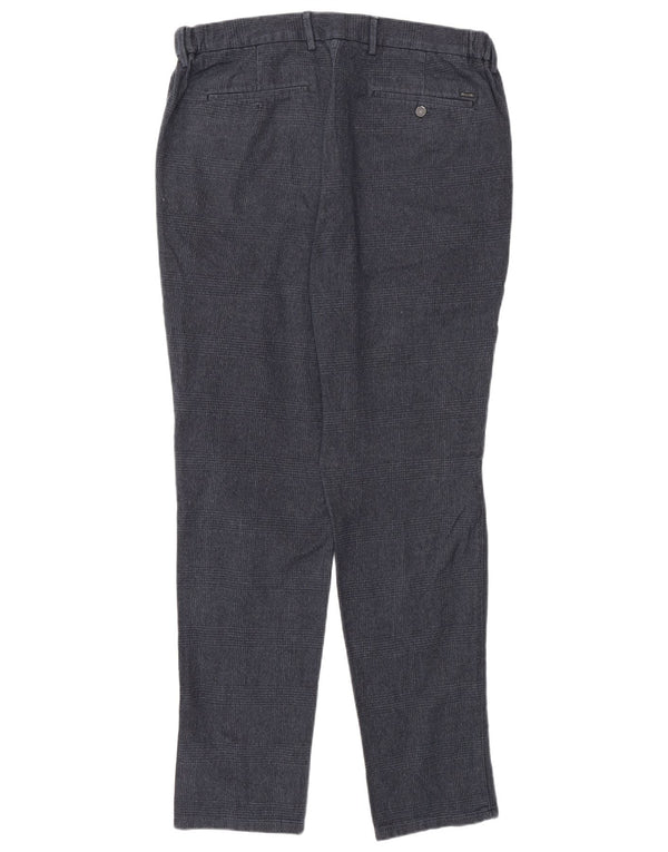 Мужские узкие брюки-чиносы Massimo Dutti EU 44, большие W34 L31, темно-синие в клетку