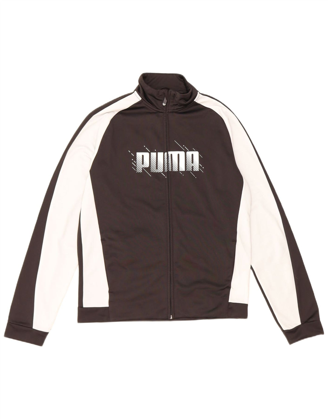 Спортивный костюм Puma для мальчиков с графическим рисунком, верхняя куртка 15–16 лет, черный с цветными блоками