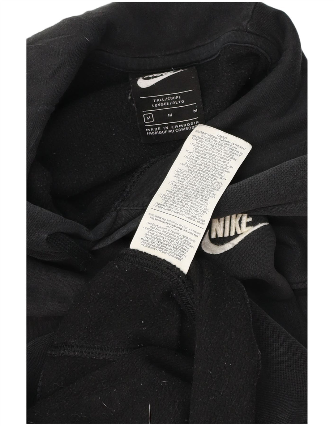 Мужской джемпер с капюшоном Nike, средний черный, хлопковый
