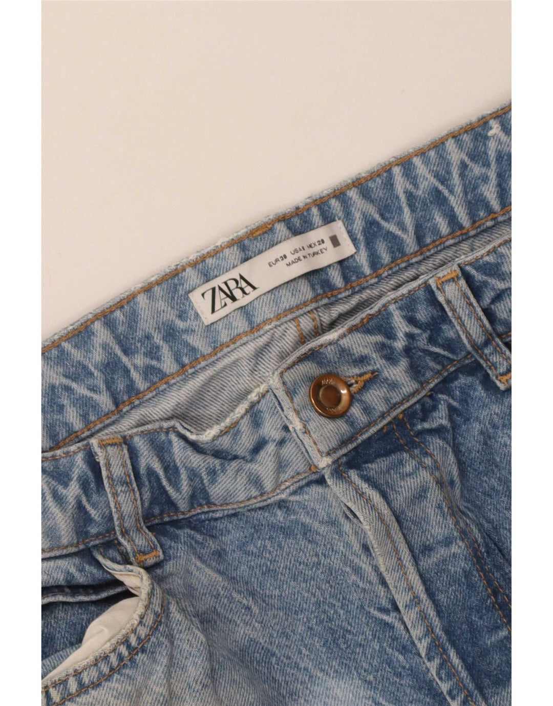 Женские прямые джинсы Zara EU 38, маленькие W28 L28, синие