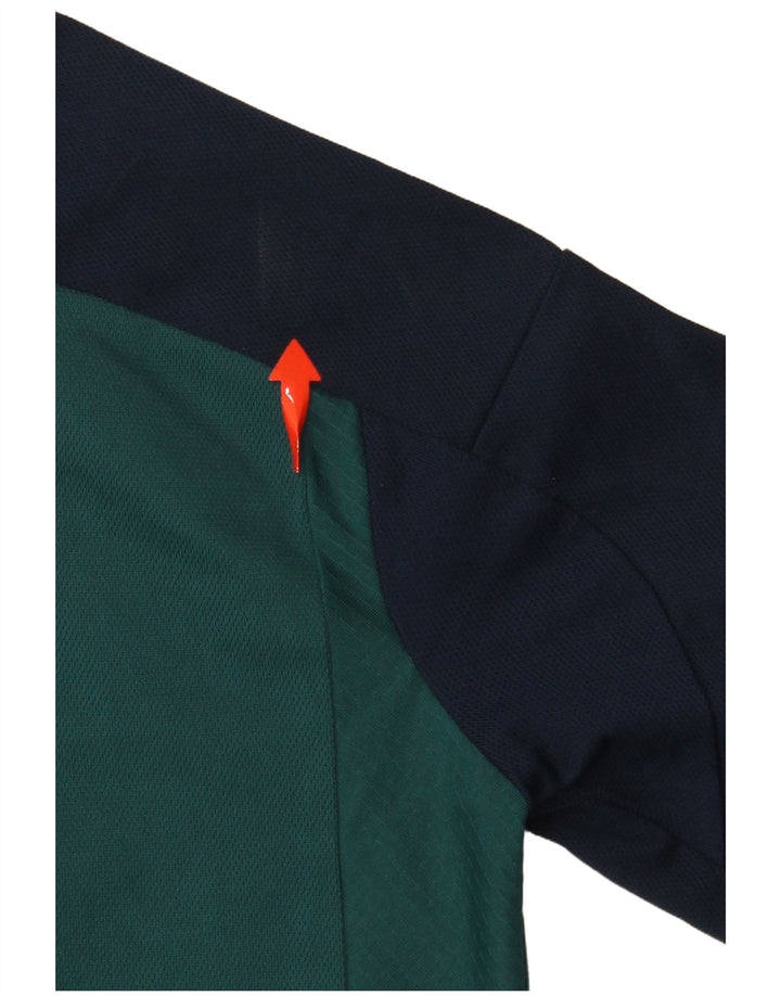 ADIDAS Футболка с рисунком Fly Emirates для мальчиков 9–10 лет, зеленая с цветными блоками