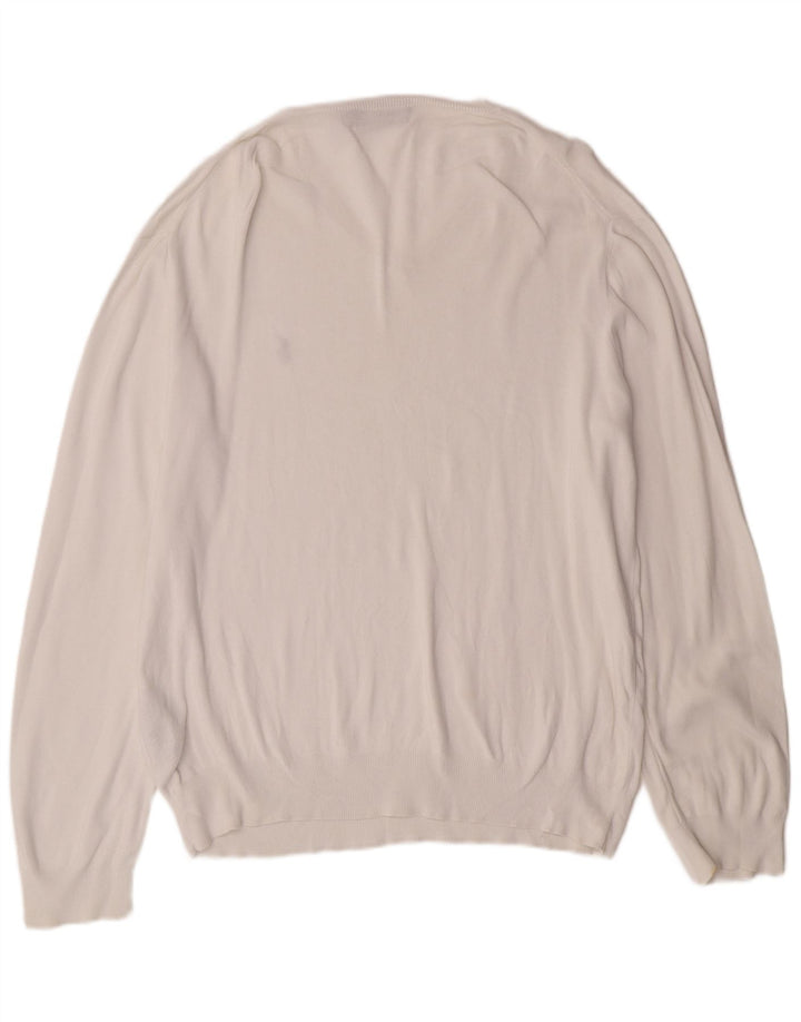 POLO RALPH LAUREN Мужской джемпер с v-образным вырезом XL, белый хлопок