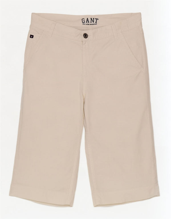 Женские шорты-бермуды Gant W30, средний цвет, белый хлопок, хлопок