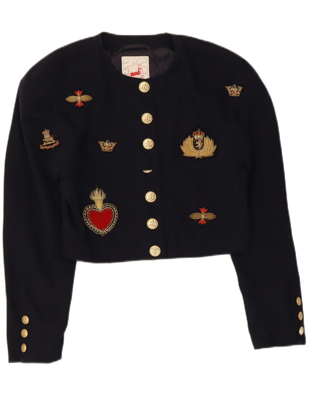 Женское укороченное болеро Mondi с графическим рисунком EU 38, средний темно-синий