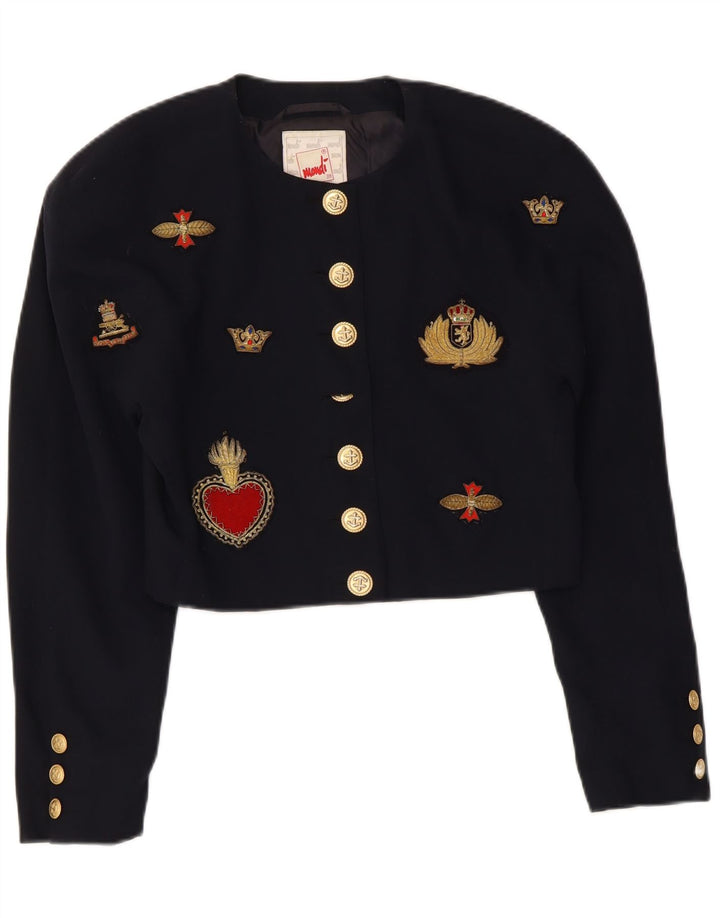 Женское укороченное болеро Mondi с графическим рисунком EU 38, средний темно-синий