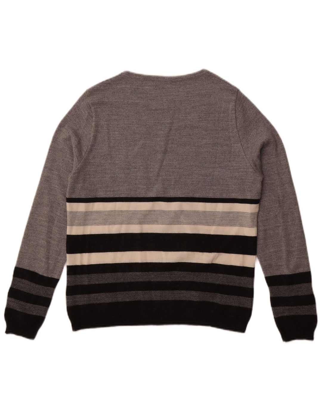 Женский джемпер с вырезом «лодочка» Perte by Krizia UK 14, средний серый в полоску