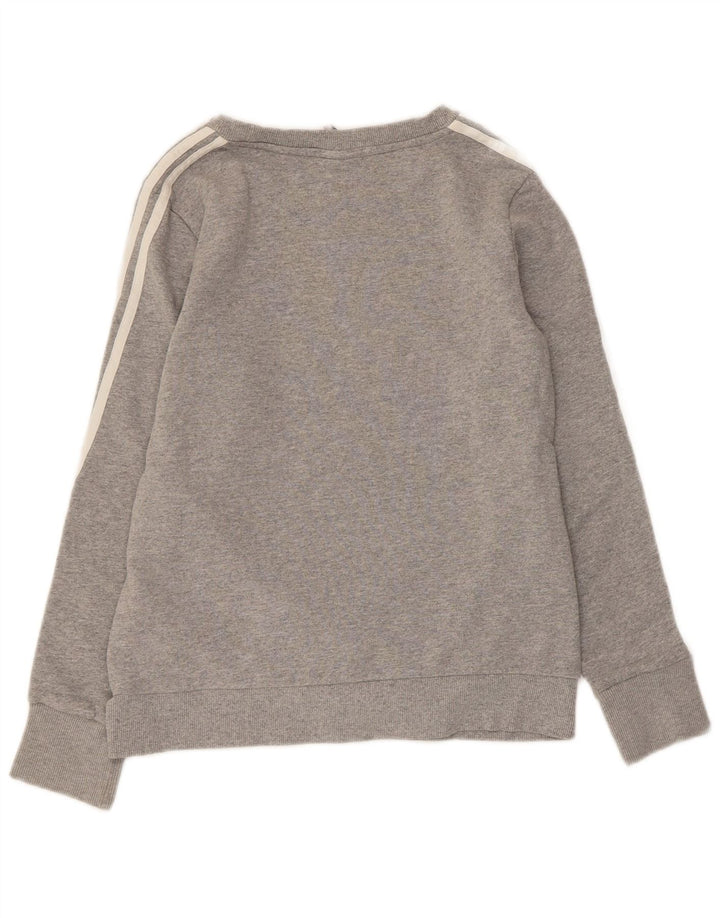 ADIDAS Womens Sweatshirt Jumper UK 10 Small Grey Cotton