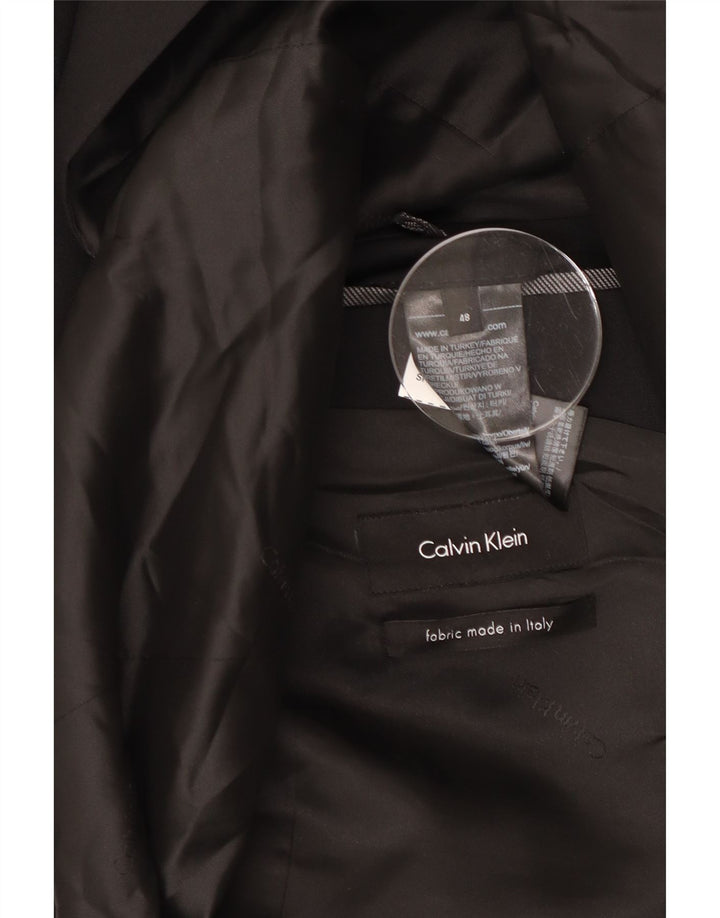 Мужской пиджак на двух пуговицах CALVIN KLEIN IT 48, средний черный, шерсть