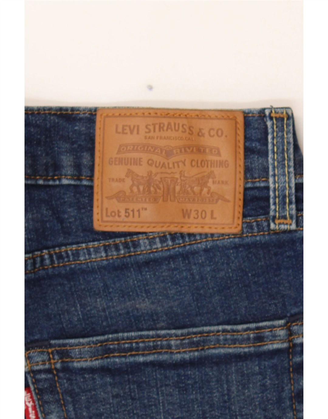 LEVI'S Mens 511 Denim Shorts W30 Medium Blue Cotton Vintage Levi's and Second-Hand Levi's from Messina Hembry 
