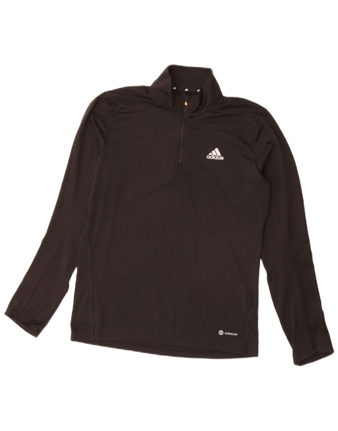 Мужской пуловер с воротником на молнии Adidas Aeroready, маленький черный полиэстер