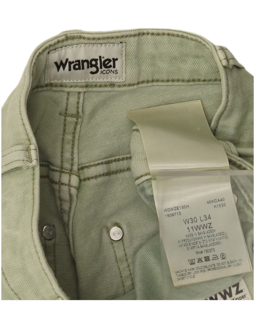 Женские прямые повседневные брюки WRANGLER W30 L27, зеленый хлопок