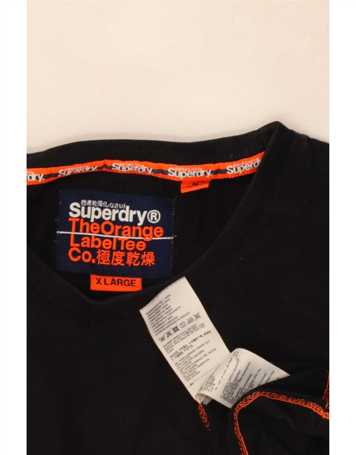 Мужская футболка Superdry Top XL, черный хлопок