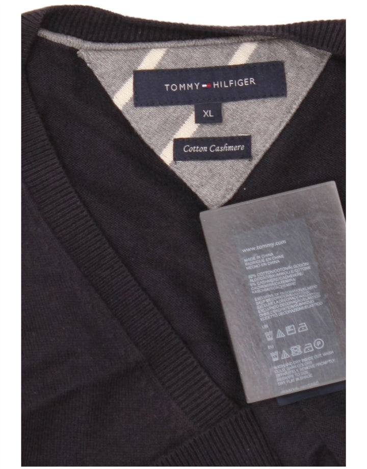 TOMMY HILFIGER Мужская майка без рукавов XL Темно-синий хлопок