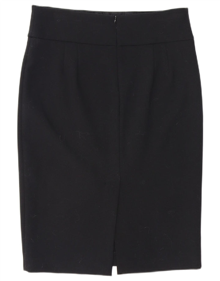 ZARA Womens Pencil Skirt XL W36 Black Acetate